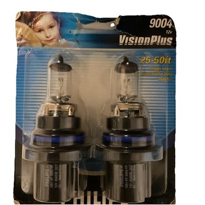 Philips Vision Plus 9004VP BC-2 12v 25ft to 50ft Longer Beam