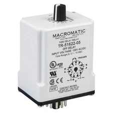 MACROMATIC TR-51628-14 SinFunTimeDelayRelay, 24VAC/DC, 11Pins 23NV12