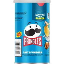6x Cans Pringles Grab N' Go Salt  Vinegar Potato Crisps Chips Snack  2.5oz