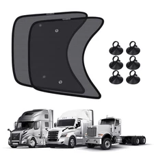 KUST Upgraded 2PCS Side Window Sun Shade for Semi Truck, 23.6x21.6inch Side W...