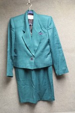 Vintage Kasper A.S.L Women's Skirt Suit Green Size 10