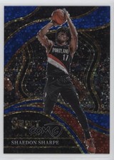 2023-24 Panini Select Courtside Blue Disco Prizm 14/25 Shaedon Sharpe #215 04cw