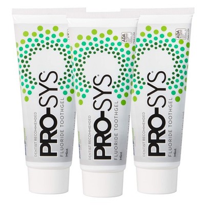 PRO-SYS  Mint Fluoride Toothpaste Gel, ADA Approved, 4 Ounce (Pack of 3) 
