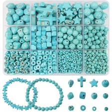 Turquoise beads sets for jewerly making 1183pcs natural turquoise howl