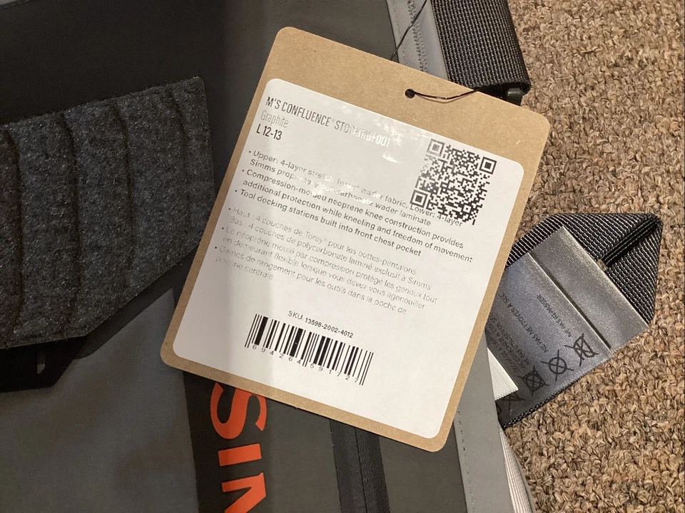 Simms Confluence Stocking Foot Wader Mens L 12-13 - Image 2 of 4