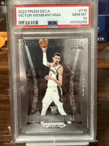 2023-24 Panini Prizm Deca Victor Wembanyama Rookie PSA 10 RC #116