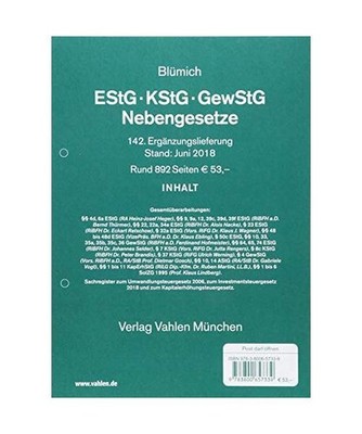 EStG, KStG, GewStG / EStG, KStG, GewStG 142. ErgÃ¤nzungslieferung