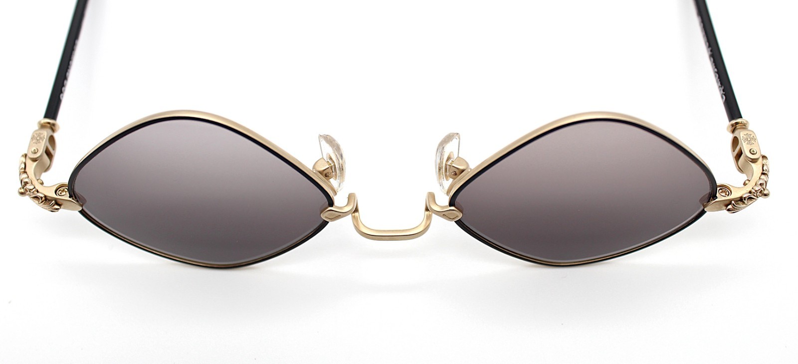 Authentic Chrome Hearts Diamond Dog Sunglasses Gold Black  50□22-141 thumbnail 17