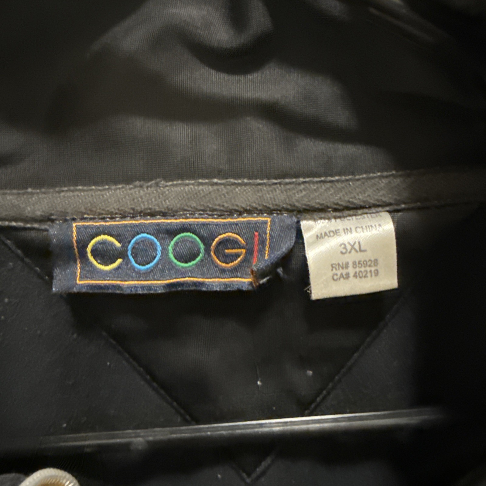 Vintage COOGI Full Zip Hoodie Sweatshirt Mens 2XL 90s Heavyweight Sweater Lined image 3