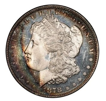 1878 8TF $1 8TF Morgan Dollar CACG MS66PL (CAC) TOP POP Population 1