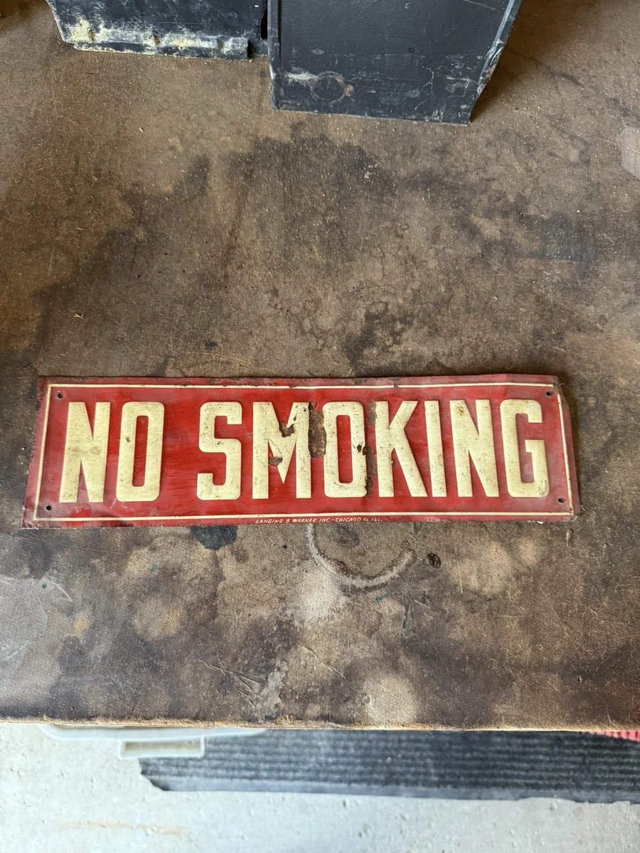 vintage no smoking sign products for sale | eBay