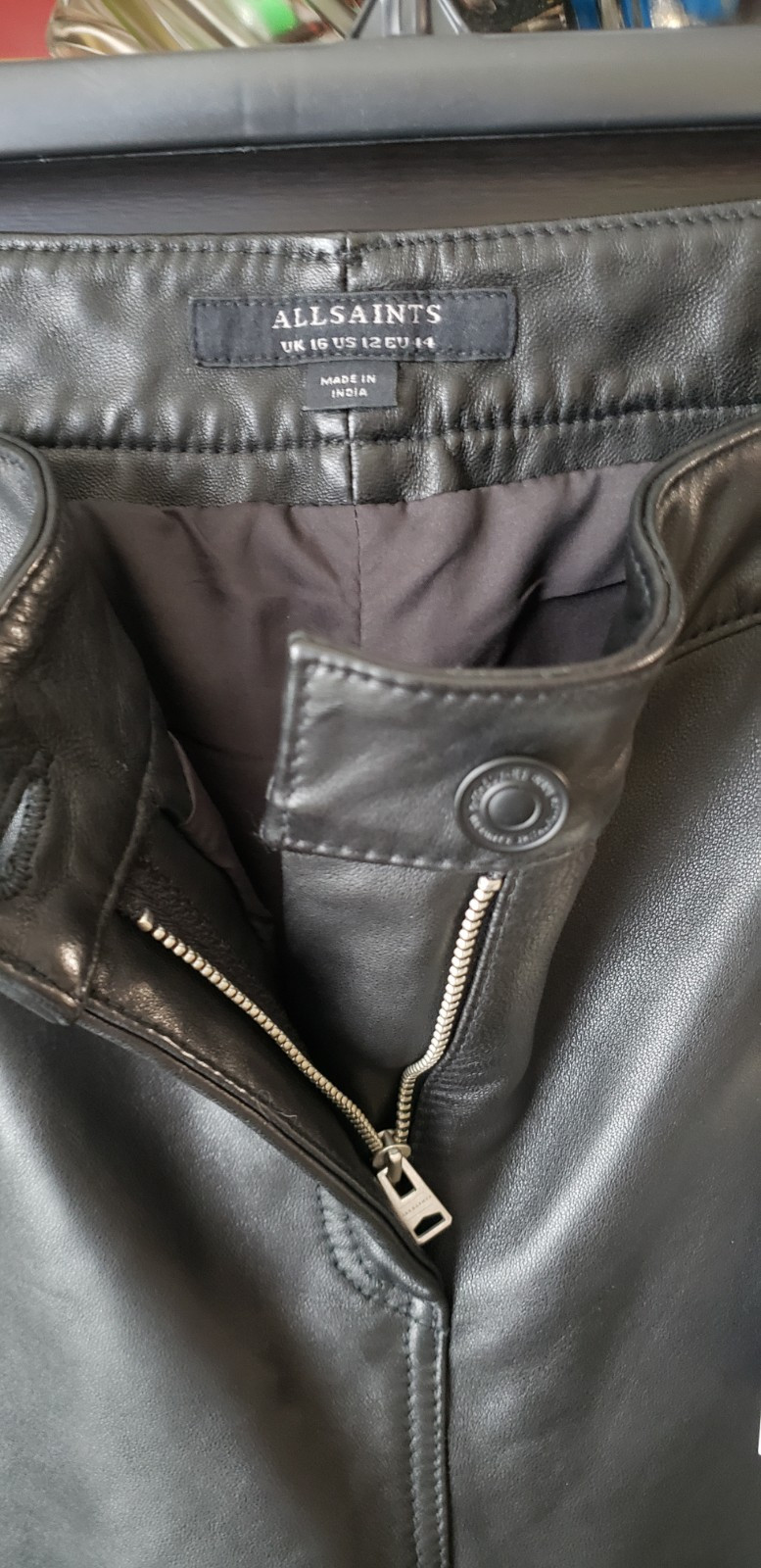 AllSaints  Straight Fit Leather Pants image 3