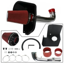 For 09-13 Chevy/GMC 1500 V8 4.8L/5.3L/6.0L Cold Air Intake Kit+Heat Shield Red