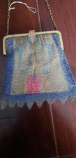 Vintage Germany painted mesh purse