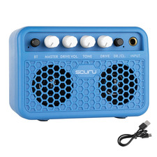 Caline Guitar Mini Amp 5W Rechargeable Bluetooth Guitar Amplifer Combo For