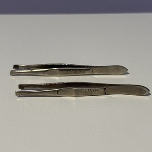 Lot Of 2 Vintage La Cross Tweezers USA Metal 3 1/2” Long