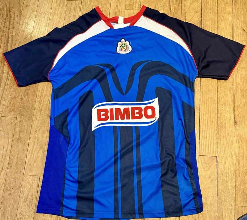 Vintage 2006 Chivas Guadalajara Bootleg Soccer Jersey Blue Size L XL
