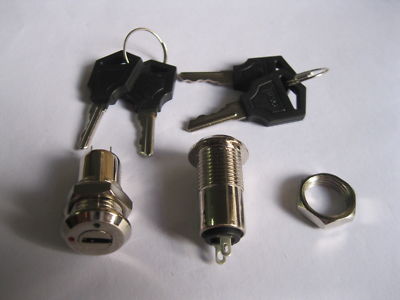 15 pcs Key Switch ON/OFF Lock Switch K3 with Plastic Handle New