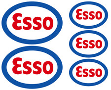 lot 5 Stickers autocollant ESSO bricolage adhésif planche sponsor tuning outils