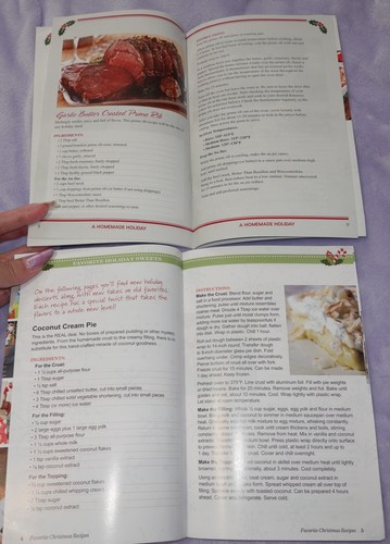 Favorite CHRISTMAS RECIPES Homemade Book Card Gingerbread Pumpkin Pie Prime Rib - Picture 4 of 5