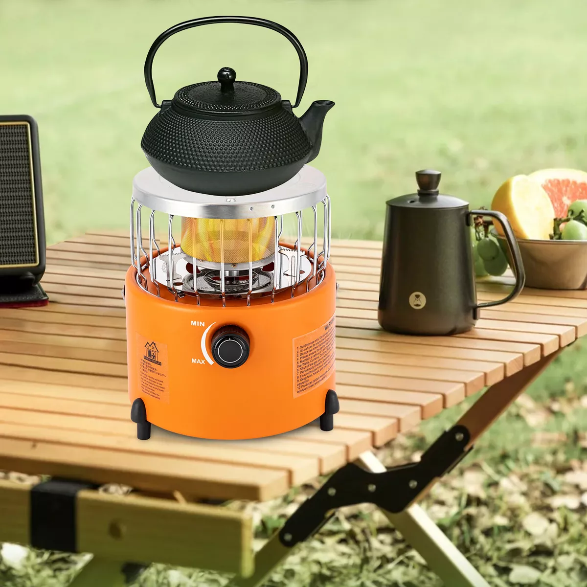 Portable Propane Heater Indoor Gas Stove Equipment for Outdoor Household  Orange