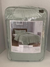 Crinkle 3-Piece Full-Queen Comforter Set in Mint