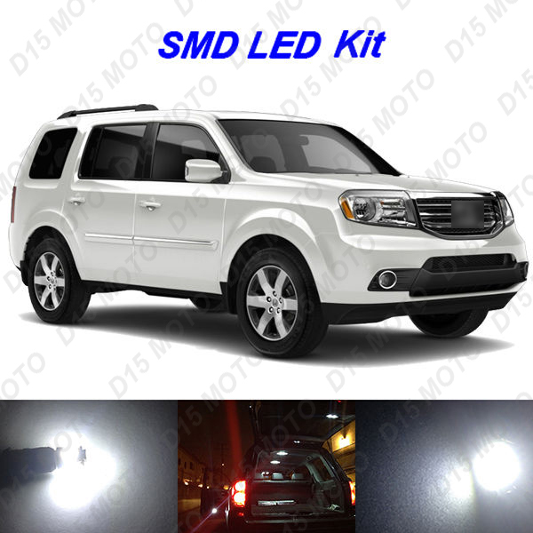 18x Ultra White LED Lights Interior Package kit for 2006-2015 Honda Pilot