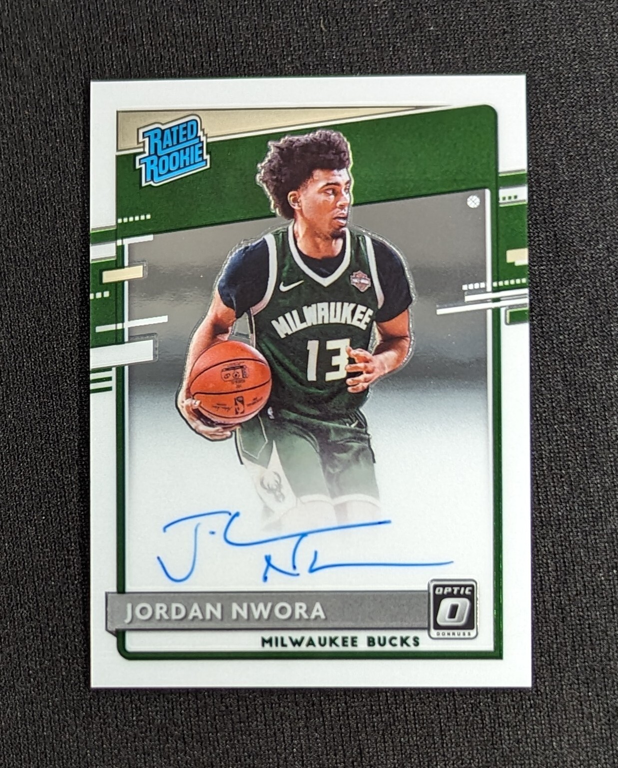 2020-21 Panini Donruss Optic Rated Signatures Jordan Nwora #189 Rookie Auto RC