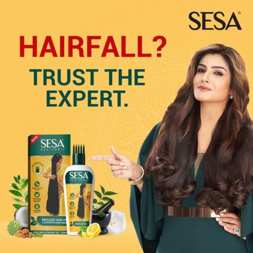 Sesa Ayurvedic Hair Oil 5000 Year Old Kshir Pak Vidhi, Bhringraj & 17 Rare Herbs - Picture 2 of 8
