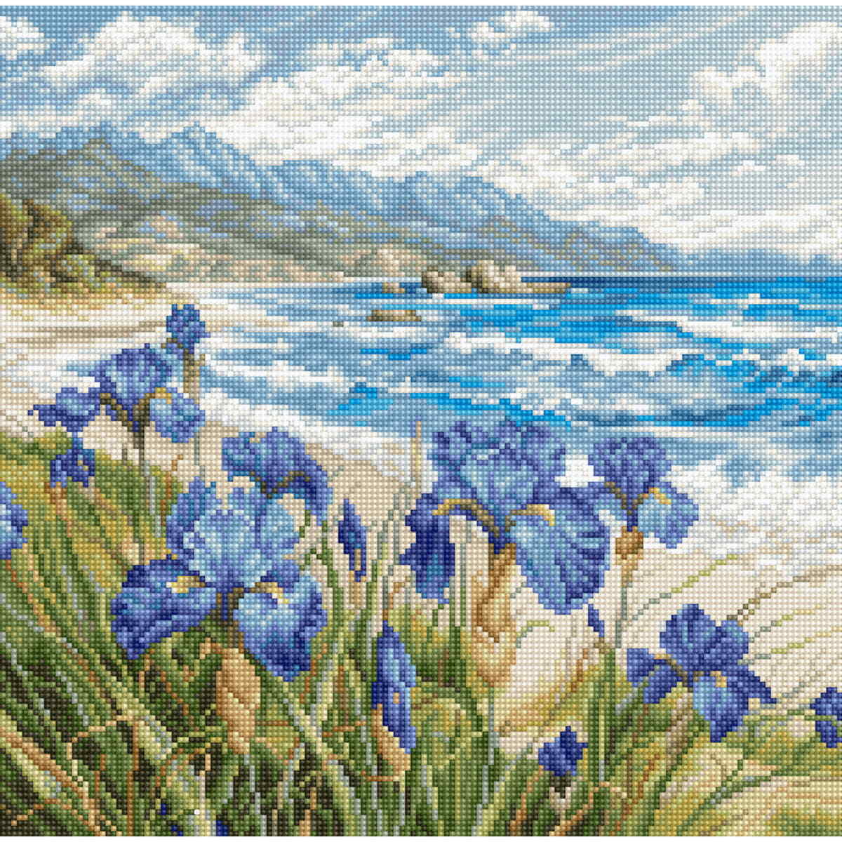 Letistitch counted cross stitch kit ""Blue Harmony"", 24x24cm