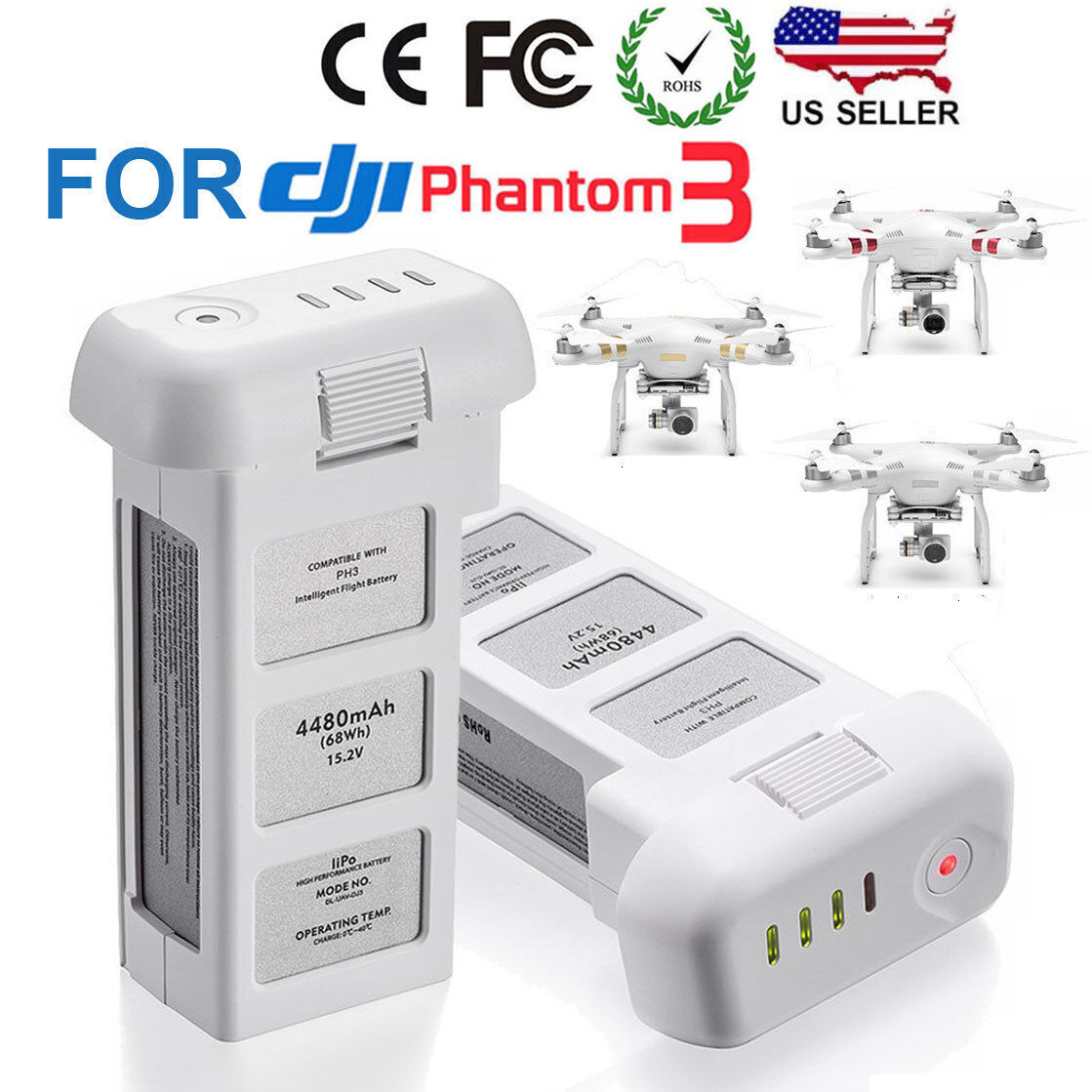 15.2V 4480mAh Smart Battery for DJI Phantom 3 Drones