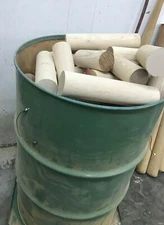 90+" TOTAL *QUALITY* 3" Hard/Silver Maple Dowel Woodworking/Craft Dowel Ends