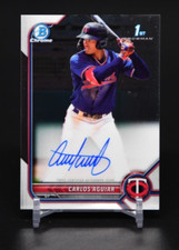 2022 Bowman Chrome Carlos Aguiar Prospect Autograph Auto #CPA-CA Twins