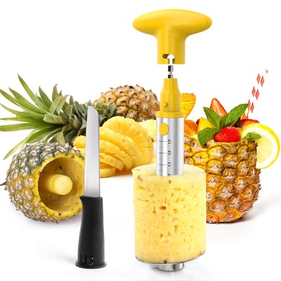 Pineapple Cutter With Knife upgraded Electric & Manual Durable Pineapple Corer