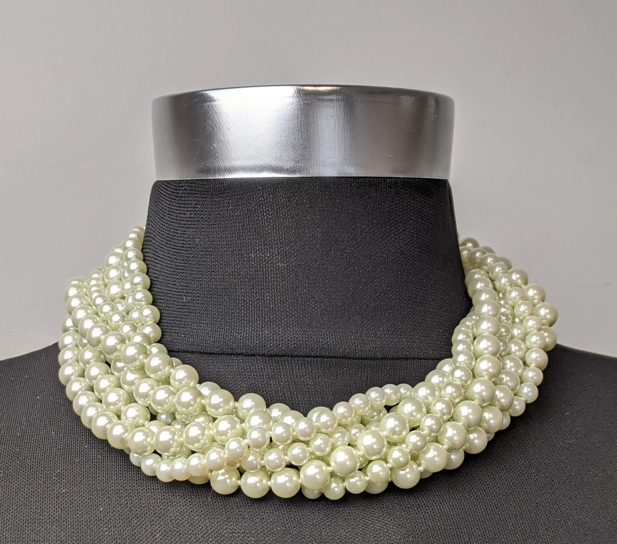 Dressy 6-7mm White Potato Pearl Necklace Accented with Whi… | Flickr