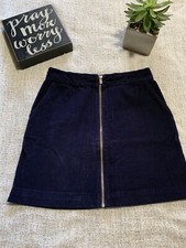 GAP Full Zip Corduroy Skirt Dark Blue Womens 6.              11 