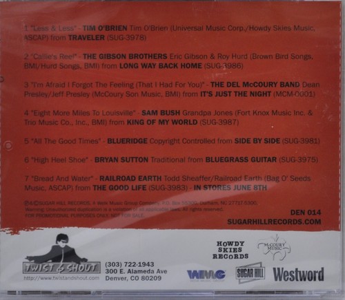 Kelty Promo CD - Bluegrass Sampler (DEN014) 7 Tracks - NEW/Sealed - Imagen 2 de 3