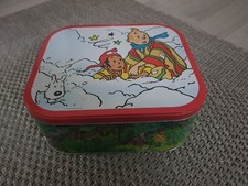 TINTIN MILOU boîte métal gâteaux DELACRE Tintin au tibet