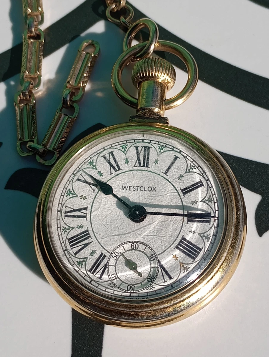 Westclox pocket watch train sale