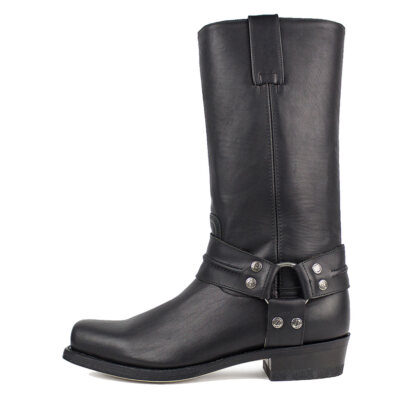 2380 Sendra Black Square Toe Boots Unisex