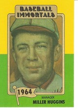 1980 TCMA BASEBALL IMMORTALS MILLER HUGGINS BASEBALL CARD  #98