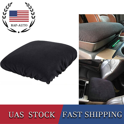 New Car Black Soft Armrest Cover Mat Center Console Support Cushion Seat Box Pad