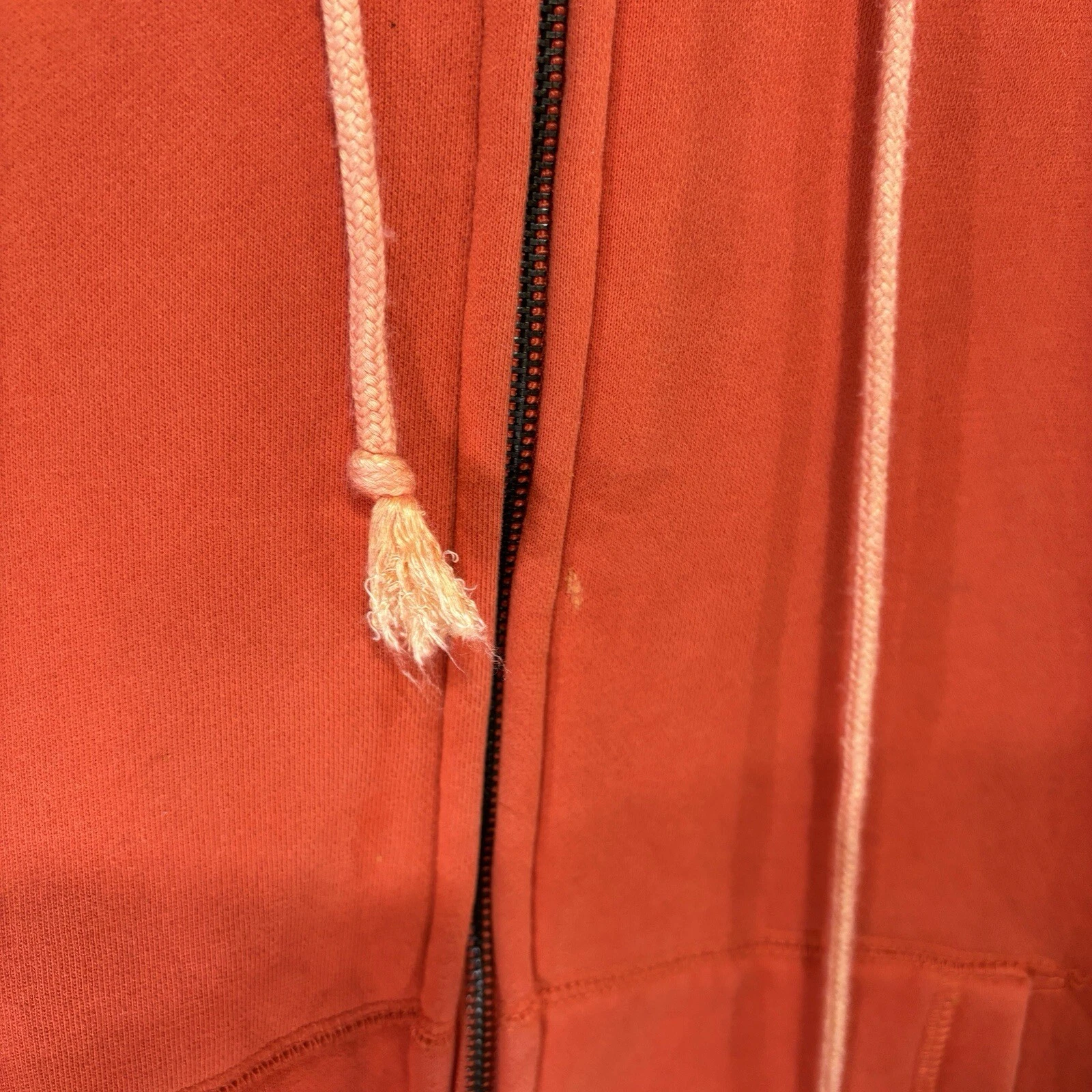 Burberry Brit Felpa con Cappuccio Full Zip Arancione 100% Cotone Taglia Large