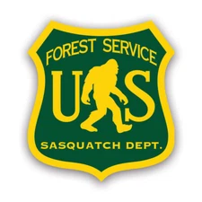 US Forest Service Sasquatch Dept Sticker Decal - Weatherproof - bigfoot