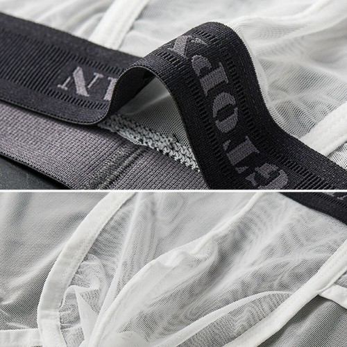 Boxer uomo sexy slip intimo ultrasottile vedere attraverso U marsupio lingerie mutandine# - Foto 10 di 13