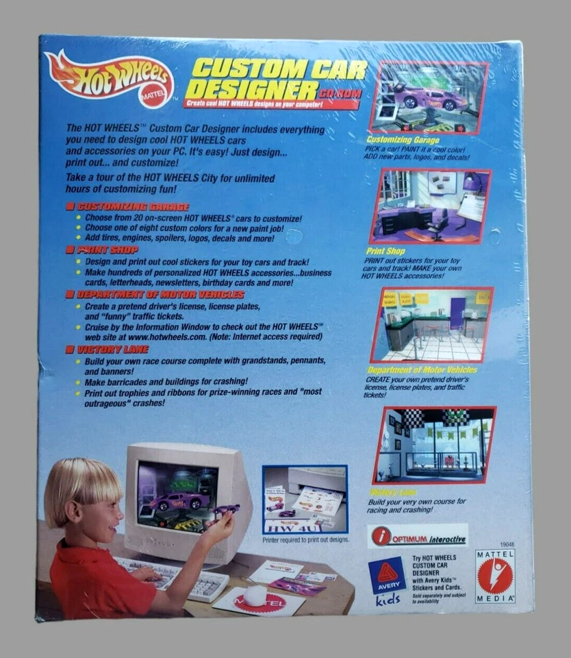 1998 Hot Wheels CUSTOM CAR DESIGNER CD-ROM Volkswagen Drag Bus White RL5SP 10DOT - Image 2 of 4