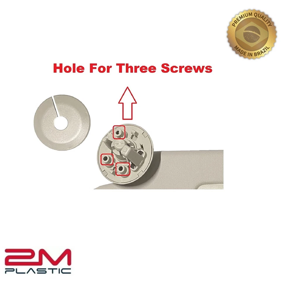 Sun Visor For Chevy CRUZE 2017 2018 Pair Set Left+Right Light Gray Atmosphere - Image 2 of 3