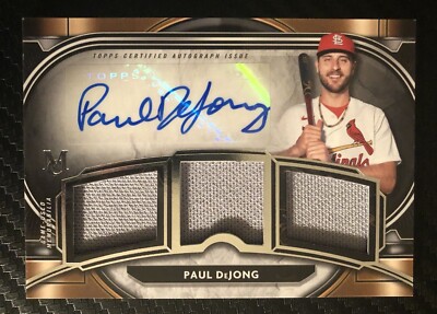 2021 Topps Museum PAUL DEJONG Signature Swatch Triple Relic Autograph #47/199  