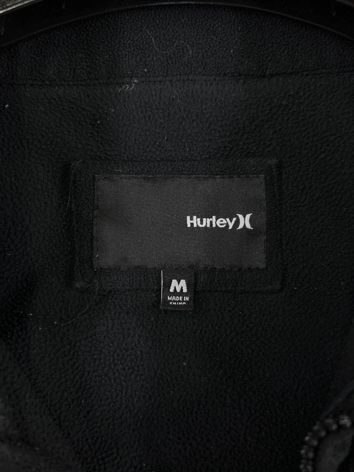 Chaqueta Hurley Mujer M Negra Cremallera Completa Bolsillos Cuello Simulado Ligera Skate Surf Foto 3 de 4