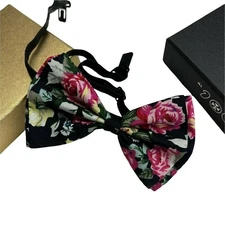 Floral Flower Unique Style Neckwear Adjustable Adult Men Tuxedo Bow Tie 